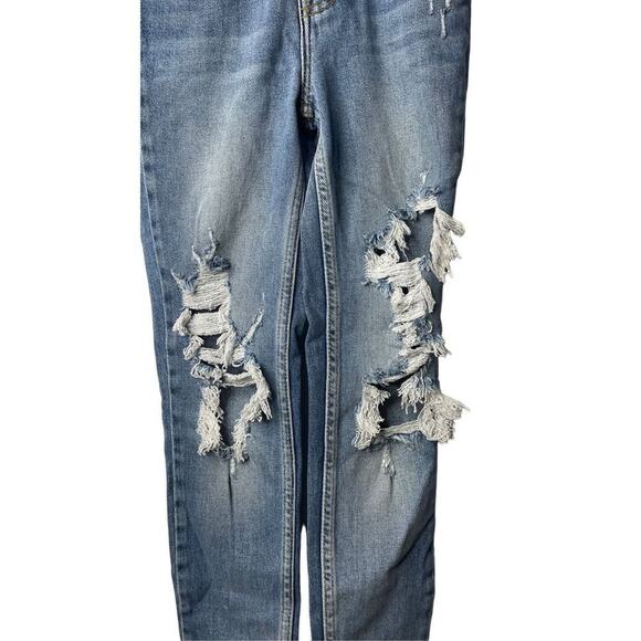 Free People We The Free Denim Distressed Ripped Skinny Button Fly Jeans Size 24 - Picture 12 of 16